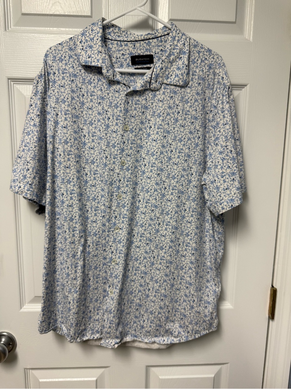 Bugatchi Light Blue & White Micro Floral Button-Down Shirt